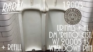 Uncommon 1980s DM Rhino High Level Cistern w 2000s Armitage Shanks Magnia Pan  Rare Urinals [upl. by Lewls800]