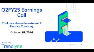 Cholamandalam Investment amp Finance Company Earnings Call for Q2FY25 [upl. by Nanete]