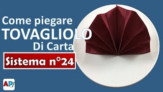 Come piegare tovagliolo di carta a forma di ventaglio  Tovaglioli portaposate fai da te [upl. by Naor]