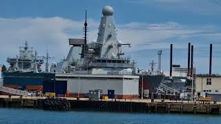 HMS Dragon seen today with the Sampson radar on the go [upl. by Truc305]