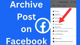 How to Archive Post on Facebook App [upl. by Blondy]