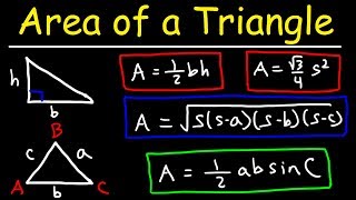 Area of a Triangle Given 3 Sides Herons Formula [upl. by Attirb]