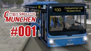 City Bus Simulator München 001  Unterwegs auf der Museenlinie 100 [upl. by Hama875]