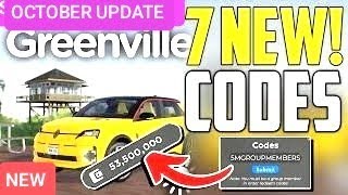 ⚠️ OCTOBER ⚡🚗 REDEEM 💰 GREENVILLE ROBLOX CODES OCTOBER 2024 GREENVILLE ROBLOX CODES OCTOBER 2024🎁 [upl. by Bridget]