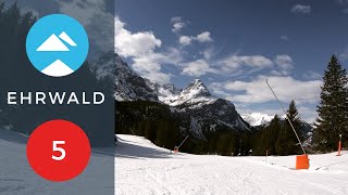 Ehrwald Austria  Red 5  Piste View [upl. by Eenafit]