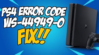 How To Fix PS4 Error Code WS449490  Playstation Network Sign in Error [upl. by Dranyar]