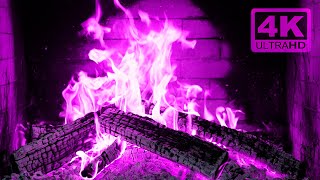 Cozy Halloween Vibes Pink Fireplace with Crackling Fire Sounds 🔥🎃 [upl. by Obadiah]