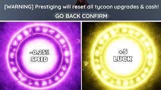 How To Maximize PRESTIGE And Obtain New Relics IN Tycoon RNG 48 Hours Later [upl. by Anihsit]