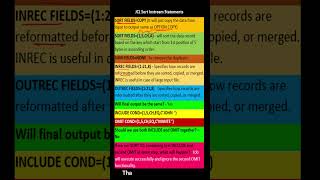 JCL Sort Instream Statements [upl. by Dickerson]