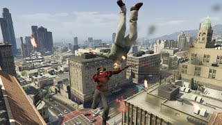 GTA 5  Ragdolls And Crazy Falls N114  Jason Voorhees Vs Freddy Krueger [upl. by Ardied721]