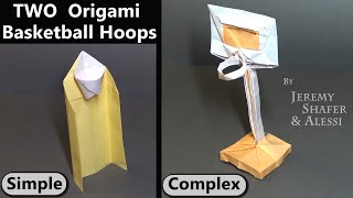 Two Origami Basketball Hoops Two Paper Airplanes and a Catapult [upl. by Tomaso642]