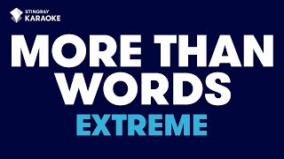 Extreme  More Than Words Karaoke with Lyrics [upl. by Cami352]