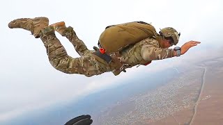 Paratroopers Jump from Short C23B Sherpa in Marana Arizona • DavisMonthan Air Force Base [upl. by Daney]