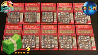 50K PRIZE SCRABBLE LOTTERY TICKETS  10 FLORIDA SCRATCH OFFS IN A ROW [upl. by Ahsenet705]