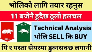 तयार रहनुस भाेलिकाे लागि11 बजेनै हुनेछ फैसला  Share Market Nepal  Nepse Technical Analysis Today [upl. by Danella]