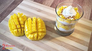 2 Minutes Recipe  Recette de Verrines Mangue  Mango Verrines Recipe [upl. by Sinnod310]