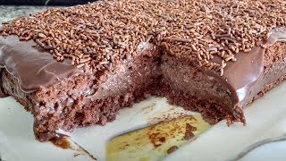 Bolo de brigadeiro gelado  super fácil e delicioso [upl. by Lenej]