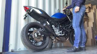 Suzuki SV650 3rd gen AL7  Musarri GP street series exhaust sound [upl. by Leimaj]