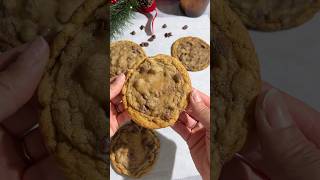 Holiday Brown Butter Chocolate Caramel Cookies holidaybaking christmascookies easydessert [upl. by Zetrok955]