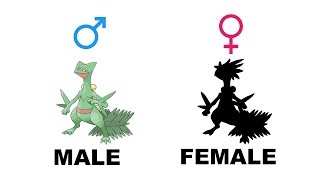 Treecko Grovyle Sceptile Gender Difference Fanart [upl. by Mallen]