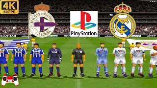 Winning Eleven 2002 Gameplay  Deportivo vs Real Madrid  Duckstation PS1 on PC Full Game 4K60 [upl. by Airenahs855]