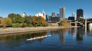 Rowing in Pittsburgh on a beautiful fall afternoon D24002a [upl. by Salita567]