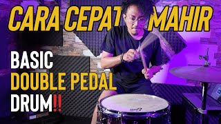 CARA CEPAT BELAJAR DOUBLE PEDAL DRUM❗️ DARI BASIC❗️ [upl. by Noseyt]