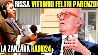 VITTORIO FELTRI VS PARENZO RISSA A LA ZANZARA parenzo radio24 lazanzara cruciani vittoriofeltri [upl. by Asenad]