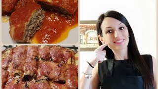 Involtini di melanzane e schiacciatine al sugo  Due idee per pranzo o cena con un unico impasto [upl. by English]