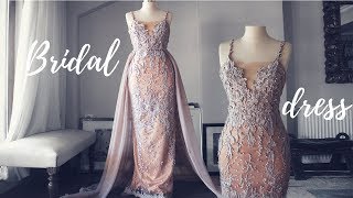 MAKING A WEDDING PARTY DRESS  SECOND WEDDING DRESS [upl. by Yenalem904]