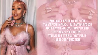 Crush  Doja Cat lyric video [upl. by Aimit976]