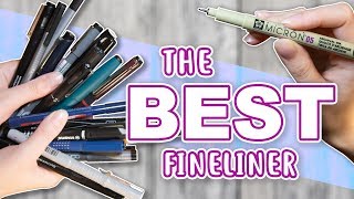 FINDING THE BEST FINELINER  Testing 20 Fineliner Pens  Pigment Watercolor amp Markers Test [upl. by Keith]