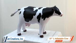 Jet Creations Inflatable Cow 37 inch Long ANCOW [upl. by Kalina]