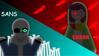 Sans Vs StoryShift Chara ReAnimated Ver  StickNodes Animation [upl. by Emlynne922]