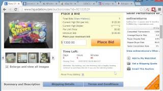 liquidation com how to review listing and bidding on auction 11 [upl. by Siradal]