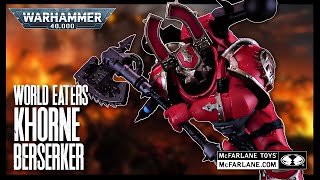 McFarlane Toys Warhammer 40000 World Eaters Khorne Berzerker Figure TheReviewSpot [upl. by Anisor]