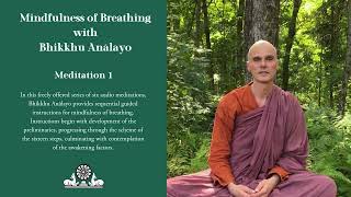 Mindfulness of Breathing  Meditation 1 [upl. by Aknayirp242]