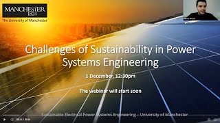 Challenges of Sustainability in Power Systems Engineering [upl. by Melisenda645]