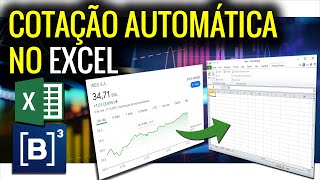 COMO AUTOMATIZAR AS COTAÇÕES NO EXCEL  Ações Fiis Stocks e Índices  Tudo em tempo real [upl. by Liamaj619]