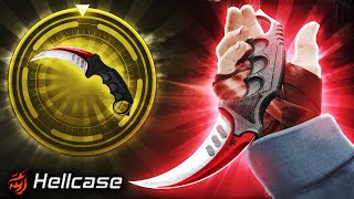 HELLCASE KARAMBIT CASE HARDENED OPENING  HELLCASE PROMO CODE  hellcasecom [upl. by Raffarty]