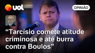 Tarcísio emporcalha democracia e se iguala ao pior do bolsonarismo ao mentir sobre Boulos  Josias [upl. by Llyrrad]