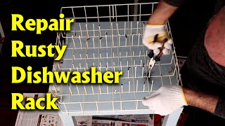 How to repair a rusty dishwasher rack with a repair kit [upl. by Oirramed630]