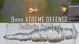 9mm XTREME DEFENSE Ballistic Gel Test  Ballistic HighSpeed [upl. by Zolly662]