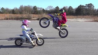 Dirt bike kids freestyle wheelies top speeds and more Awesomeness [upl. by Brok]