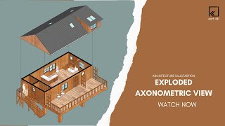 Axonometric View  Architecture Illustration by Artikki [upl. by Lacagnia108]