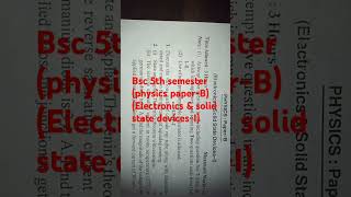 bscphysics electronics ampsolid state devicesI 5thsem puchd2024 100percentmarks questionpaper [upl. by Merwyn]