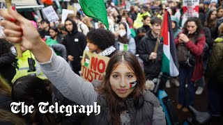 March for Palestine London live Tens of thousands expected to demonstrate in the UK capital [upl. by Haymo]