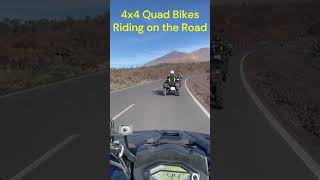 4x4 Quad Bikes Riding on the Road quadbike 4x4 driving [upl. by Ecilahs]