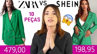 SHEIN x ZARA Achei as mesmas peças da ZARA na SHEIN pela METADE do PREÇO parte 5 [upl. by Bertero]