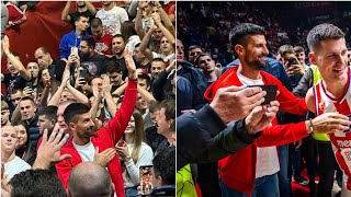 NOVAK ĐOKOVIĆ dočekan ovacijama publike na meču Evrolige zvezda 🏀 alba GOAT djokovic euroleague [upl. by Marius55]